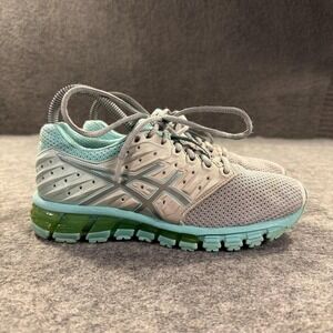 ASICS Gel‎ Quantum 180 Shoes Womens Size 6.5 Gray Teal Mint Running Sneakers
